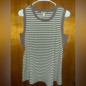 Maurices Brown and White Striped tank-NWOT
